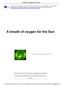 A breath of oxygen for the Sun