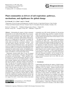Plant communities as drivers of soil respiration