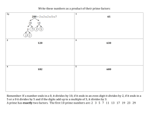 Prime factor decomposition