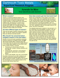 Arsenic in Rice Fact Sheet