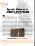 Dynamic Warm-up for EXPLOSIVE Performance