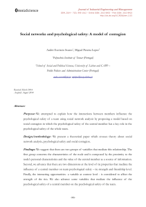 Social networks and psychological safety: A model of contagion