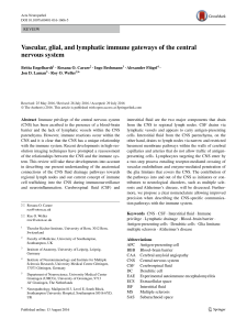 Vascular, glial, and lymphatic immune gateways of the central