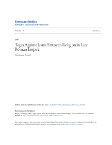 Tages Against Jesus: Etruscan Religion in Late Roman Empire