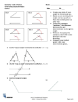 Geometry – Unit 1 Practice Name: ! Constructing Congruent Angles
