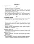 B.Sc. II Paper – I Inorganic Chemistry Unit