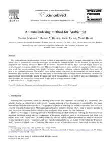 An auto-indexing method for Arabic text - acc-bc