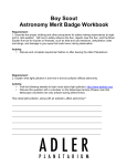 Boy Scout Astronomy Merit Badge Workbook