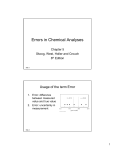 chap 05 Errors in Chemical Analyses