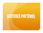 Sentence Patterns #1-17