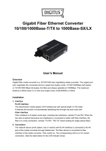 Gigabit Fiber Ethernet Converter 10/100/1000Base