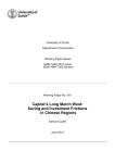 Capital`s Long March West: Saving and Investment Frictions in