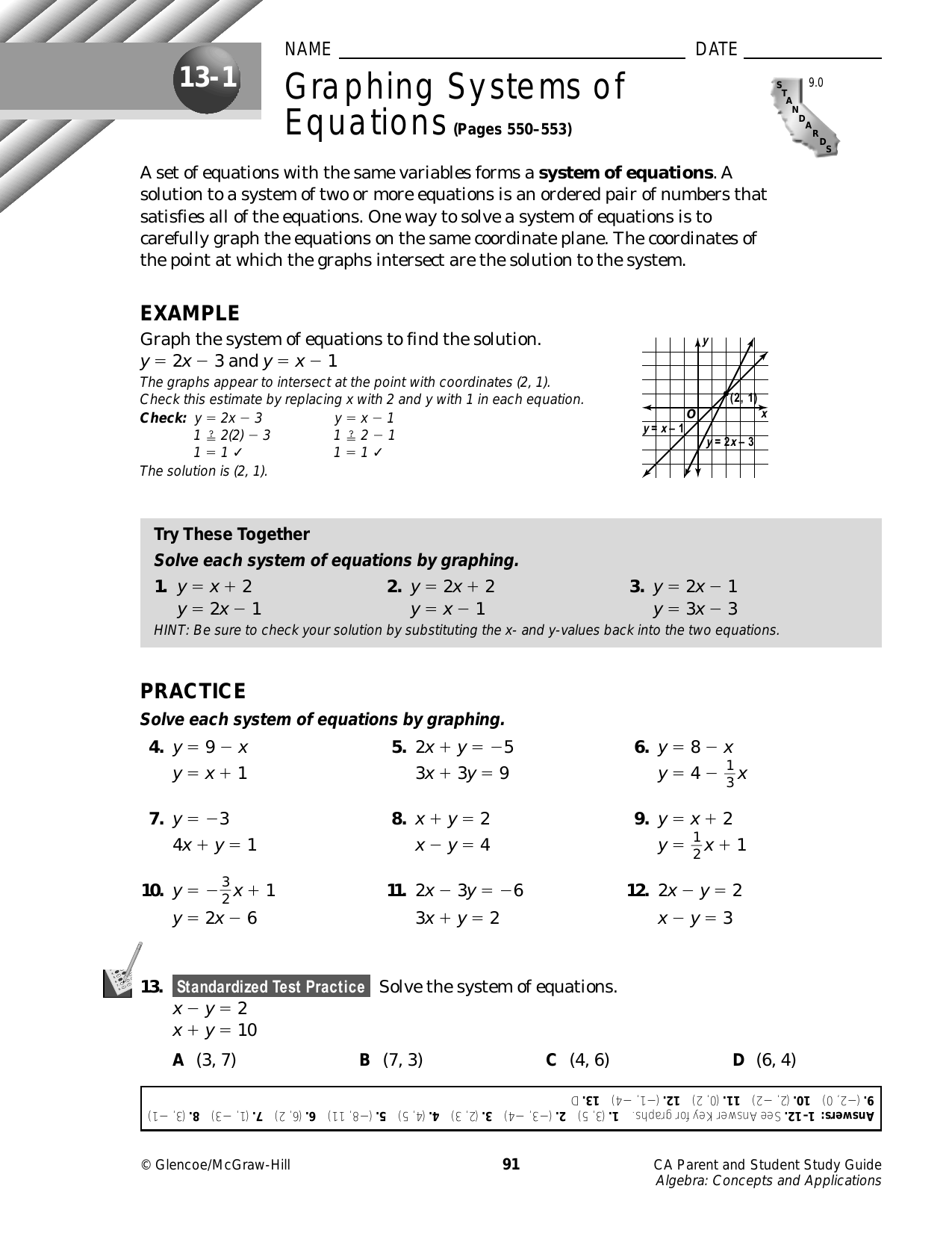 Chapter 13 Systems Of Equations And Inequalities