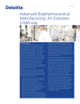 Advanced Biopharmaceutical Manufacturing: An Evolution