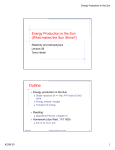 Energy Production in the Sun