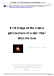 First image of the visible photosphere of a star other than the Sun
