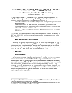 Clinical coreference annnotation guidelines