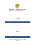 Older Syllabus - NIMS University Distance Education