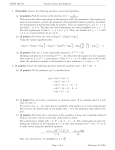 MATH 190–03 Practice Exam #2 Solutions 1. (10 points) Answer the