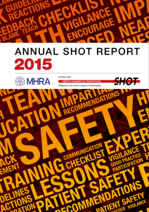 annual shot report - Serious Hazards of Transfusion