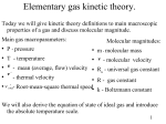 Elementary gas kinetic theory.