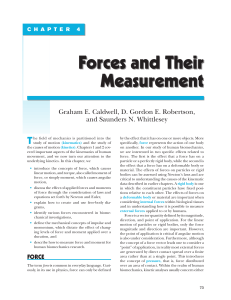Forces and Their Measurement
