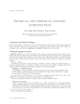 Physical and Chemical change: Introduction