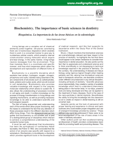 Biochemistry. The importance of basic sciences in