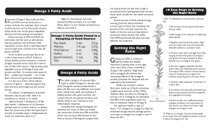 Omega 3 Fatty Acids I