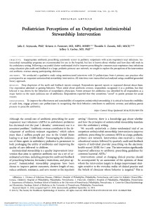 Pediatrician Perceptions of an Outpatient Antimicrobial Stewardship