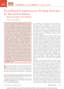 Food-Based Complementary Feeding Strategies for Breast