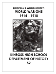 World War One - Kinross High School