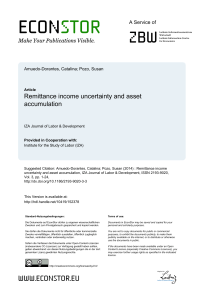 Remittance income uncertainty and asset accumulation