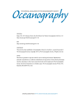 THE OFFICIAl MAGAzINE OF THE OCEANOGRAPHY SOCIETY