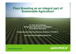 Plant Breeding as an integral part of Sustainable Agriculture