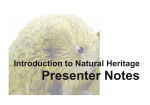 Introduction to Natural Heritage