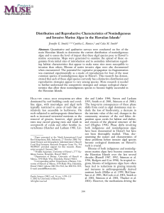 Distribution and Reproductive Characteristics of Nonindigenous and