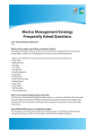 Marine Management Strategy Frequently Asked