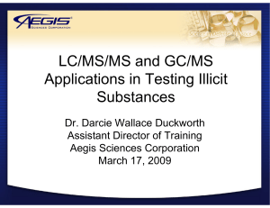 LC/MS/MS and GC/MS Applications in Testing Illicit Substances