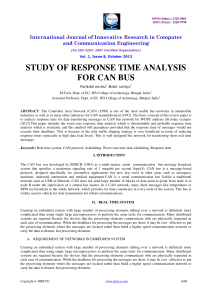 study of response time analysis for can bus