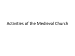 Activities of the Medieval Church