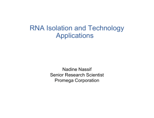 RNA Isolation and Technology Applications