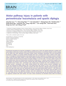 Motor pathway injury in patients with