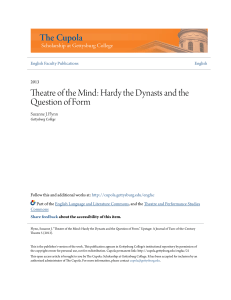 Theatre of the Mind: Hardy the Dynasts and the Question of Form