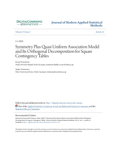 Symmetry Plus Quasi Uniform Association Model and Its Orthogonal
