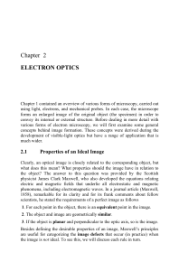 Chapter 2 ELECTRON OPTICS