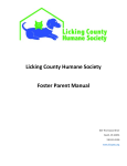 Licking County Humane Society Foster Parent Manual