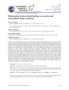 Relationship between bend‐faulting at trenches and intermediate
