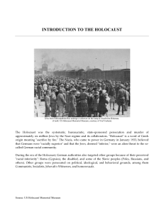 INTRODUCTION TO THE HOLOCAUST