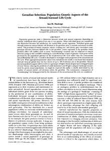 Germline Selection: Population Genetic Aspects of the